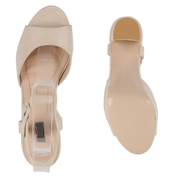 Damen Plateau Sandaletten in Rot