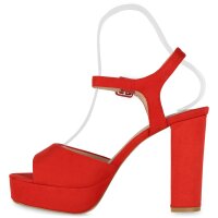 Damen Plateau Sandaletten in Rot