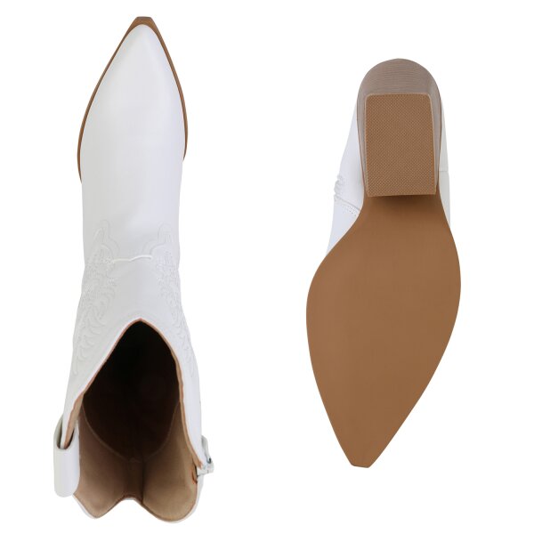 Damen Cowboy Boots in Weiss