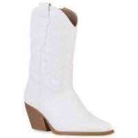 Damen Cowboy Boots in Weiss