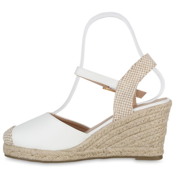 Damen Keilsandaletten in Weiss