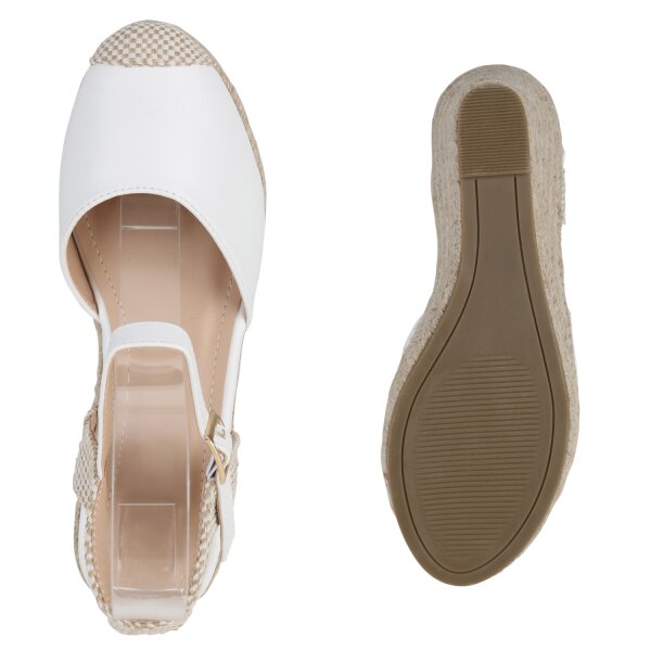 Damen Keilsandaletten in Weiss