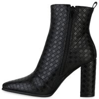 Damen Klassische Stiefeletten in Schwarz Muster