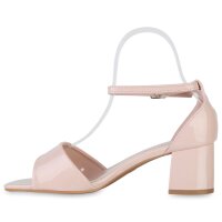 Damen Klassische Sandaletten in Altrosa Lack