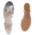 Damen Klassische Sandaletten in Silber Snake