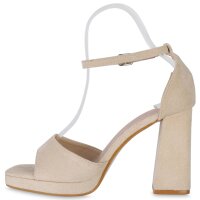 Damen Riemchensandaletten in Beige