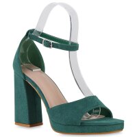 Damen Riemchensandaletten in Grün
