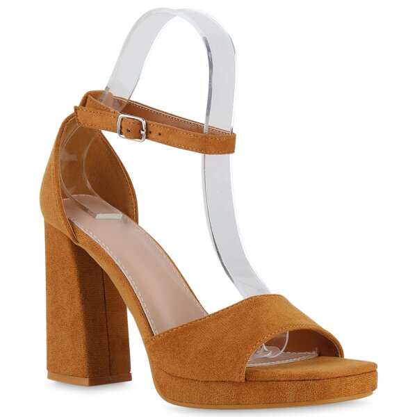 Damen Riemchensandaletten in Hellbraun