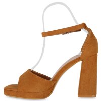 Damen Riemchensandaletten in Hellbraun