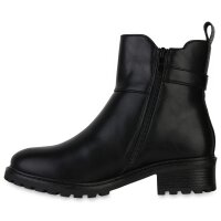 Damen Klassische Stiefeletten in Schwarz Snake