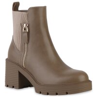 Damen Klassische Stiefeletten in Khaki