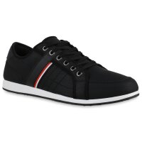 Herren Sneaker Low in Schwarz Weiss