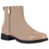 Damen Klassische Stiefeletten in Beige Lack