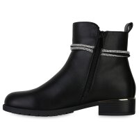 Damen Klassische Stiefeletten in Schwarz PU
