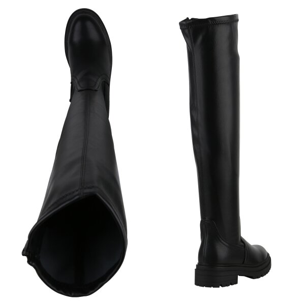 Damen Overknees in Schwarz