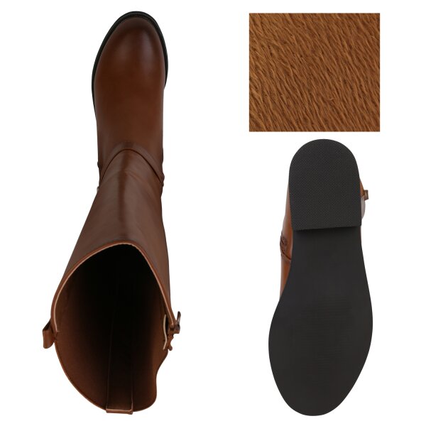 Damen Reiterstiefel in Hellbraun