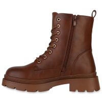 Damen Schnürstiefeletten in Hellbraun
