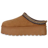 Damen Pantoffeln in Hellbraun