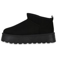 Damen Plateau Boots in Schwarz
