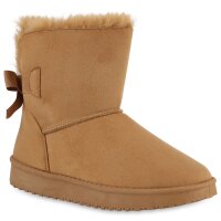 Damen Schlupfstiefeletten in Hellbraun