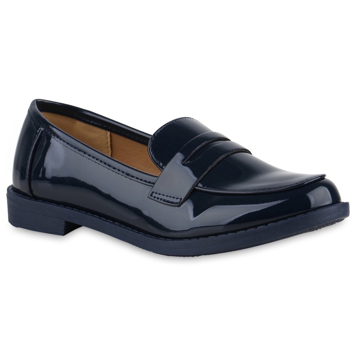 Damen Loafers in Schwarz Lack 840657 online kaufen