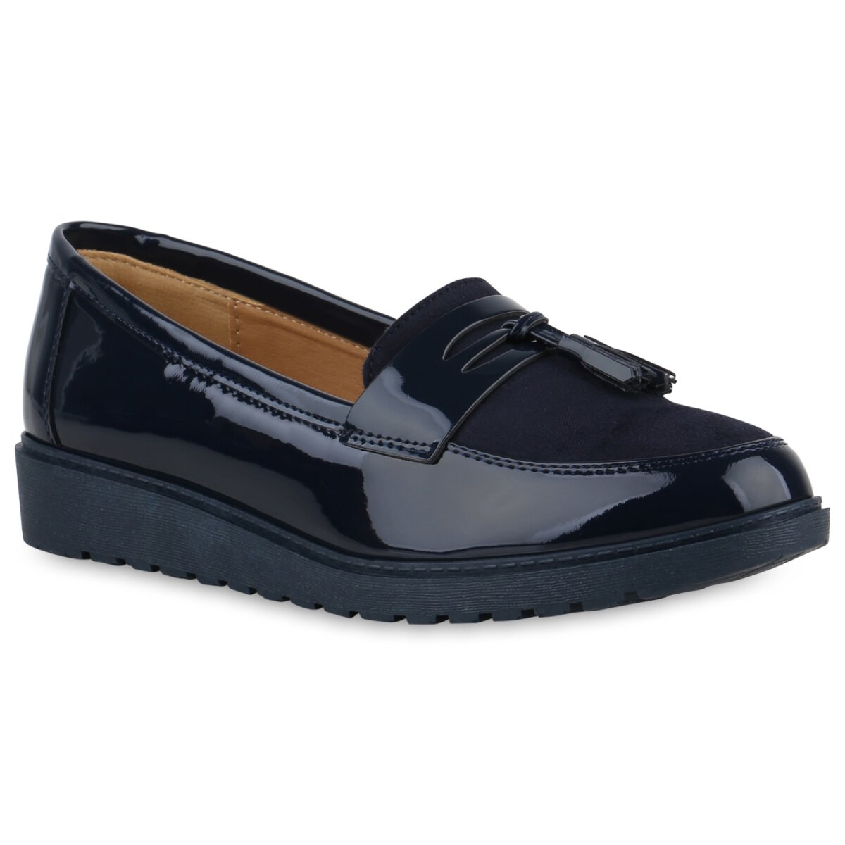 Damen Loafers in Schwarz Lack 840657 online kaufen