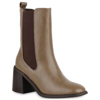Damen Klassische Stiefeletten in Khaki