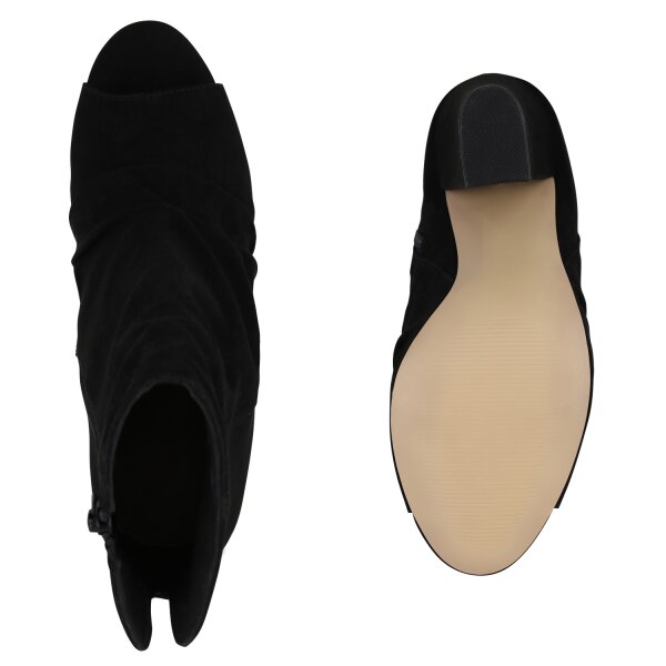 Damen Peeptoes in Schwarz