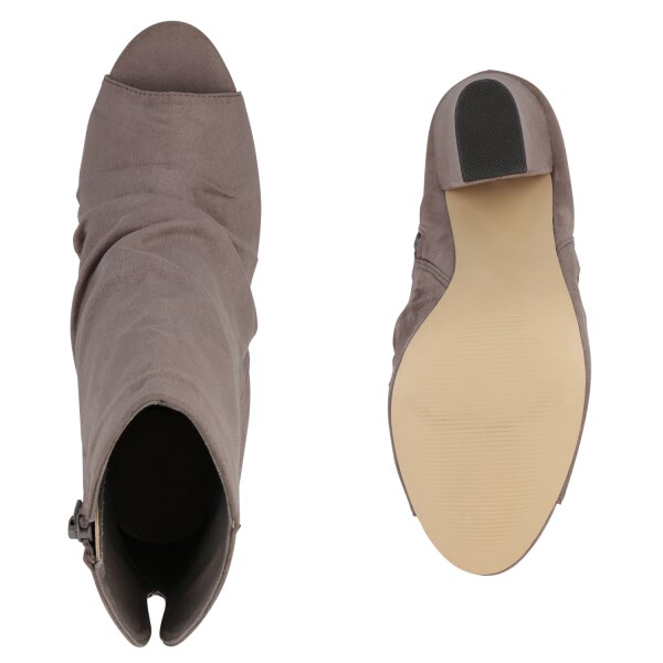 Damen Peeptoes in Taupe