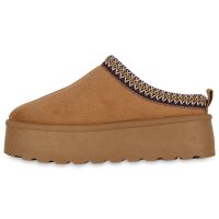 Damen Pantoffeln in Hellbraun