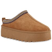 Damen Pantoffeln in Hellbraun