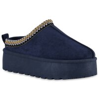 Damen Pantoffeln in Dunkelblau