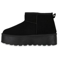 Damen Plateau Boots in Schwarz
