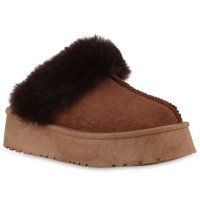 Damen Pantoffeln in Braun