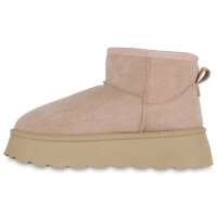 Damen Plateau Boots in Nude