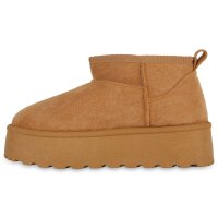 Damen Winter Boots in Hellbraun