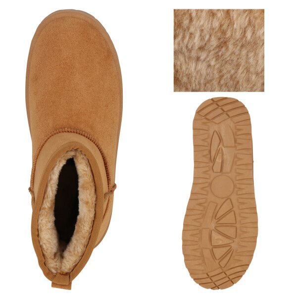 Damen Winter Boots in Hellbraun
