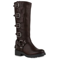 Damen Bikerstiefel in Braun