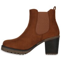 Damen Chelsea Boots in Hellbraun