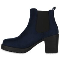 Damen Chelsea Boots in Marine Blau