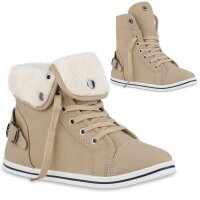 Damen Sneaker High in Beige