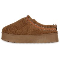 Damen Pantoffeln in Hellbraun