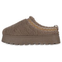 Damen Pantoffeln in Khaki