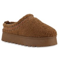 Damen Pantoffeln in Hellbraun
