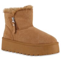 Damen Winter Boots in Hellbraun
