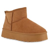 Damen Winter Boots in Hellbraun