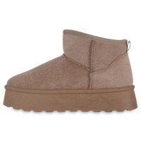 Damen Winter Boots in Taupe