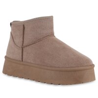 Damen Winter Boots in Taupe