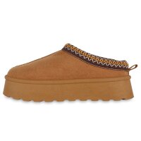 Damen Pantoffeln in Hellbraun