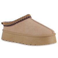 Damen Pantoffeln in Beige